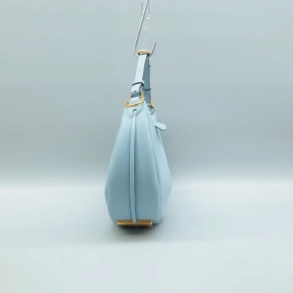 100% Authentic FENDI Fendigraphy Blue Leather Shoulder Bag 2007-071224 - Picture 5 of 12